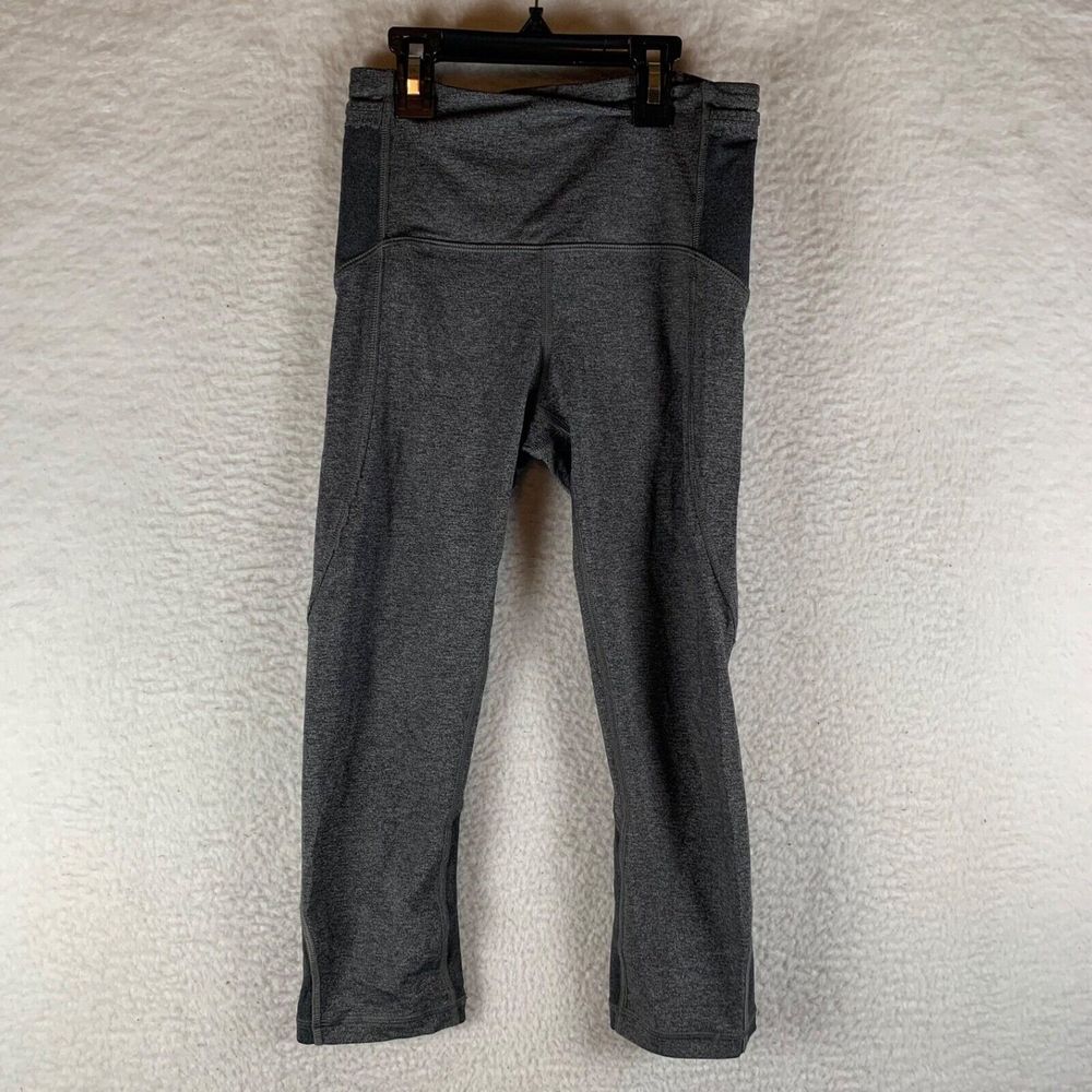 Lululemon Athletica Women's High Rise Gray Activewear Yoga Gym Leggings Size 2